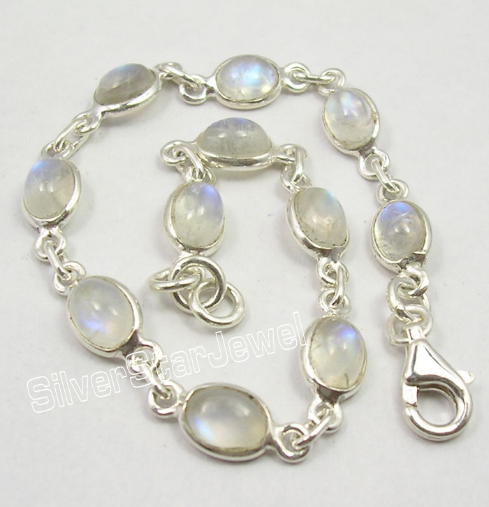 FLASH SALE TODAY ONLY Jewelry 925 Silver MOONSTONE Cute Delicate Bracelet 7.5