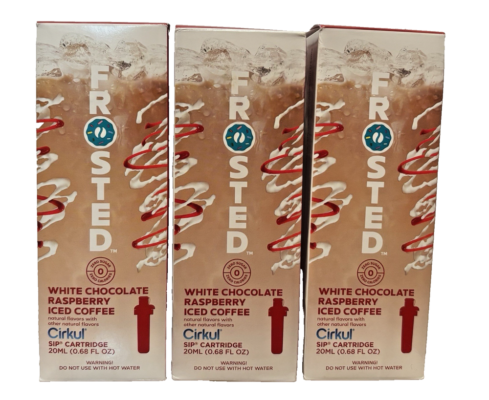 Cirkul Frosted White Chocolate Raspberry Iced Coffee Flavor Cartridge -3 Pack