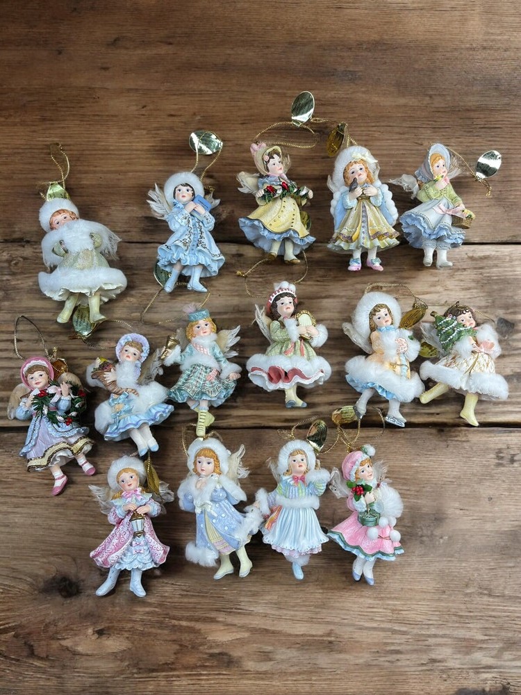 Lot Of 15 Ashton Drake “Turn Of The Century Angel” Heirloom Ornaments