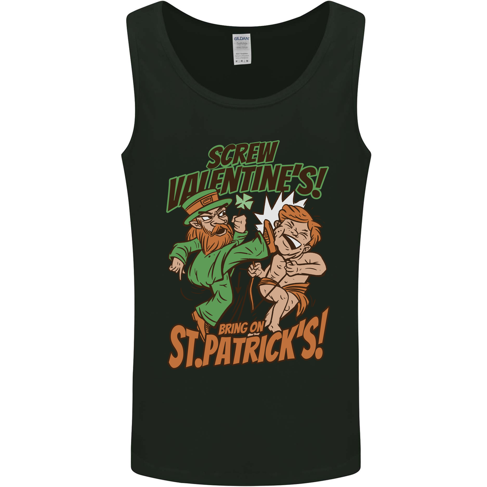 Screw Valentines Day Funny St Patricks Mens Vest Tank Top