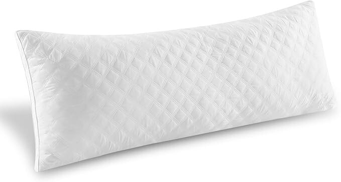 Memory Foam Body Pillow for Side Sleepers 21x54 with Bamboo Cover Relieves Aching Legs and RLS