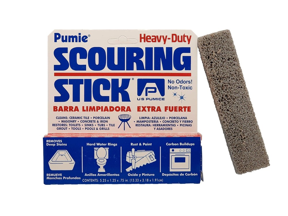 PUMIE Pumice Scouring Stick for Cleaning Toilet Rings Stain & Hard Water Ring...