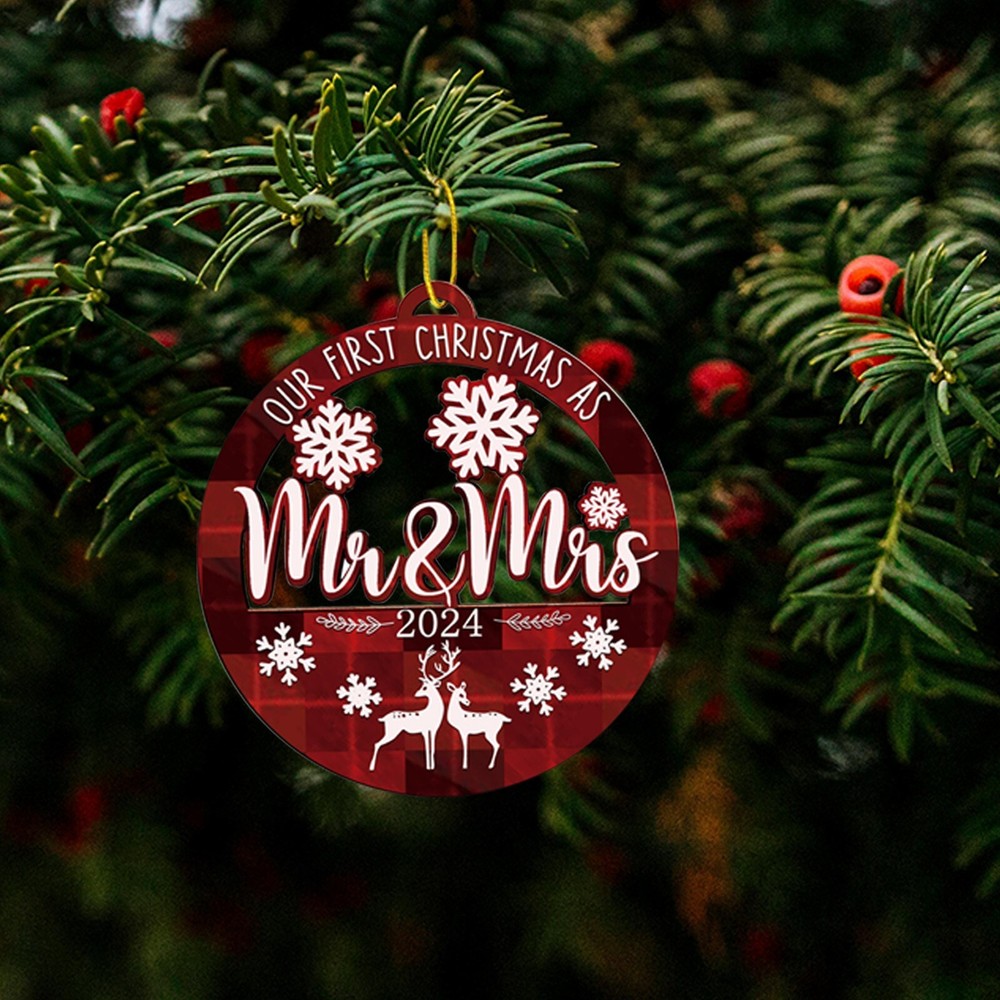 Newlyweds Christmas Pendant 2024 First Christmas Commemorative Decoration