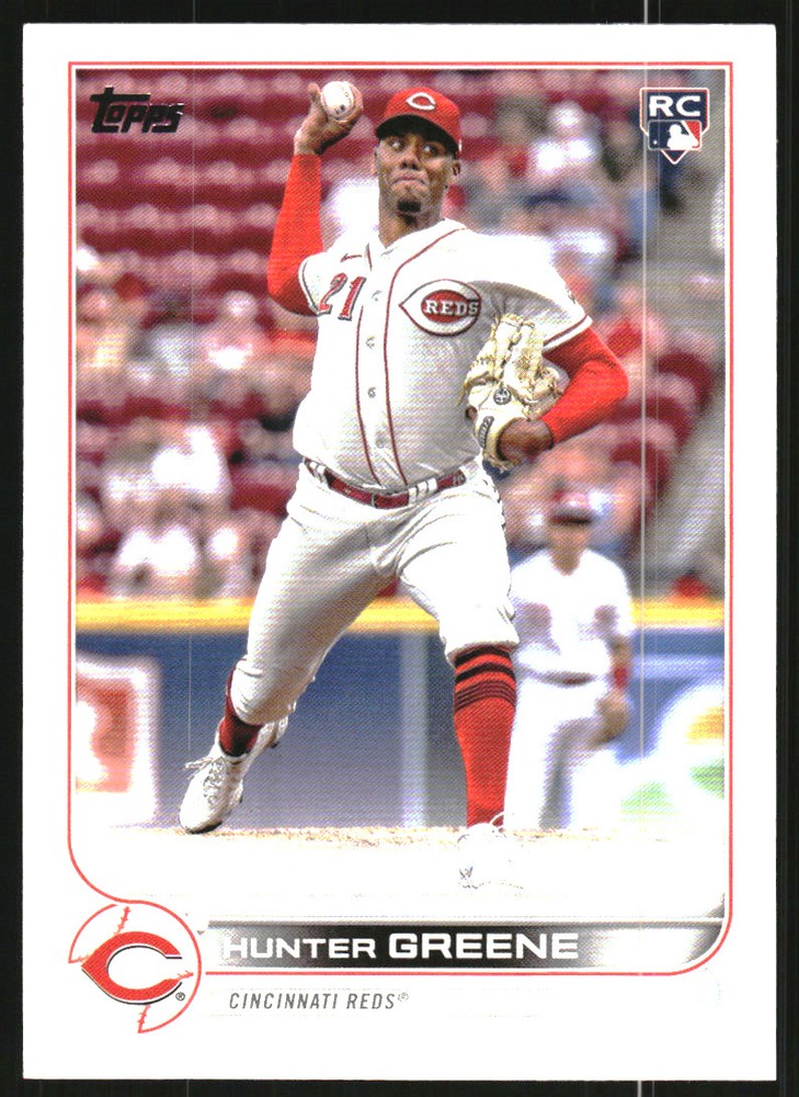 2022 Topps Update #US160 Hunter Greene Rookie Card