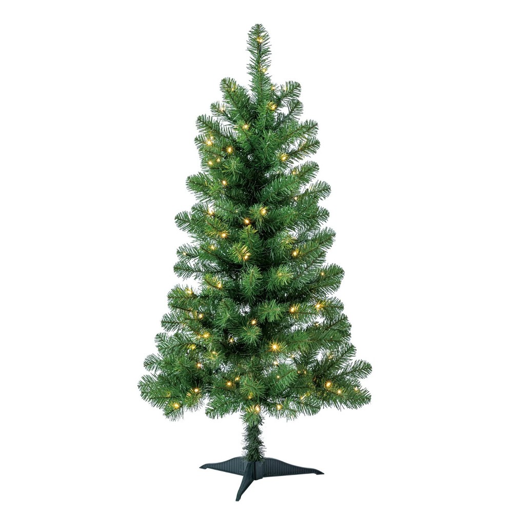 4 ft Pre-Lit Indiana Spruce Artificial Christmas Tree Color-Changing LED Lights