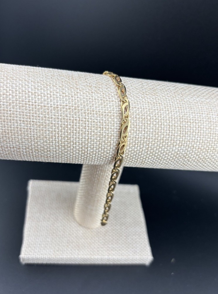 Mens 14k Yellow Gold Italian Bracelet 9 Grams 4.24 mm 7.5 Inches
