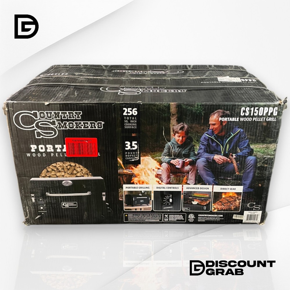 Country Smokers Portable Wood Pellet Grill and Smoker - (CS150PPG)