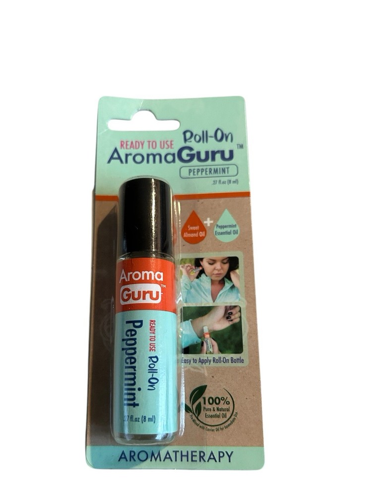 Aroma Guru Essential Oil Roll-On in Tea Tree or Peppermint Scent