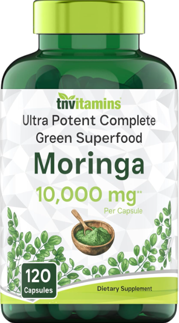 Organic Moringa Capsules - Superfood Supplement for Energy & Immunity
