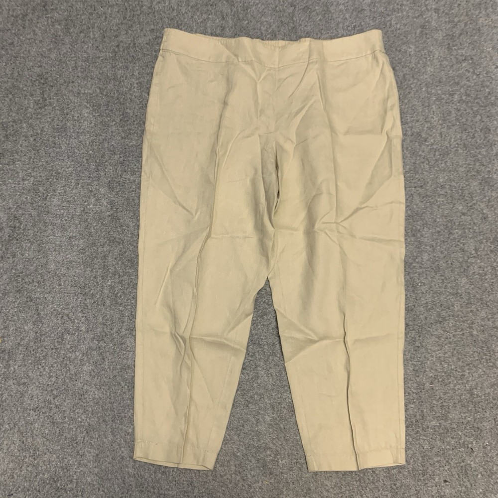 Eileen Fisher Womens Linen Casual Pants Size Large