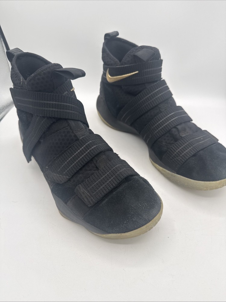 Lebron Soldier XI SFG Black/Metallic Gold-White Men's Size 13 Shoes 897646-002