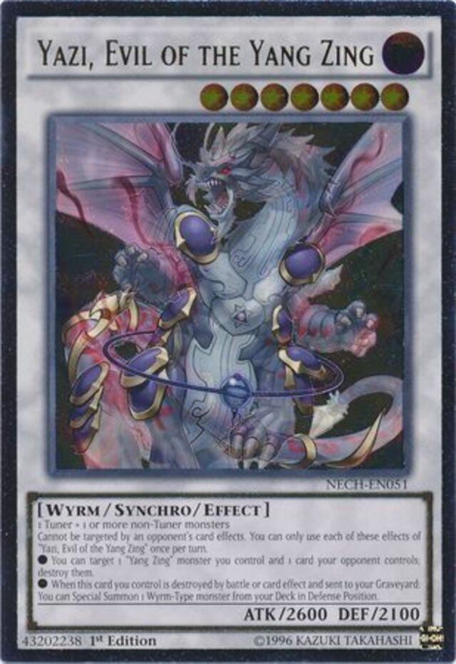Yazi Evil of the Yang Zing NECH-EN051 Ultimate Rare 1st Edition Lightly Played