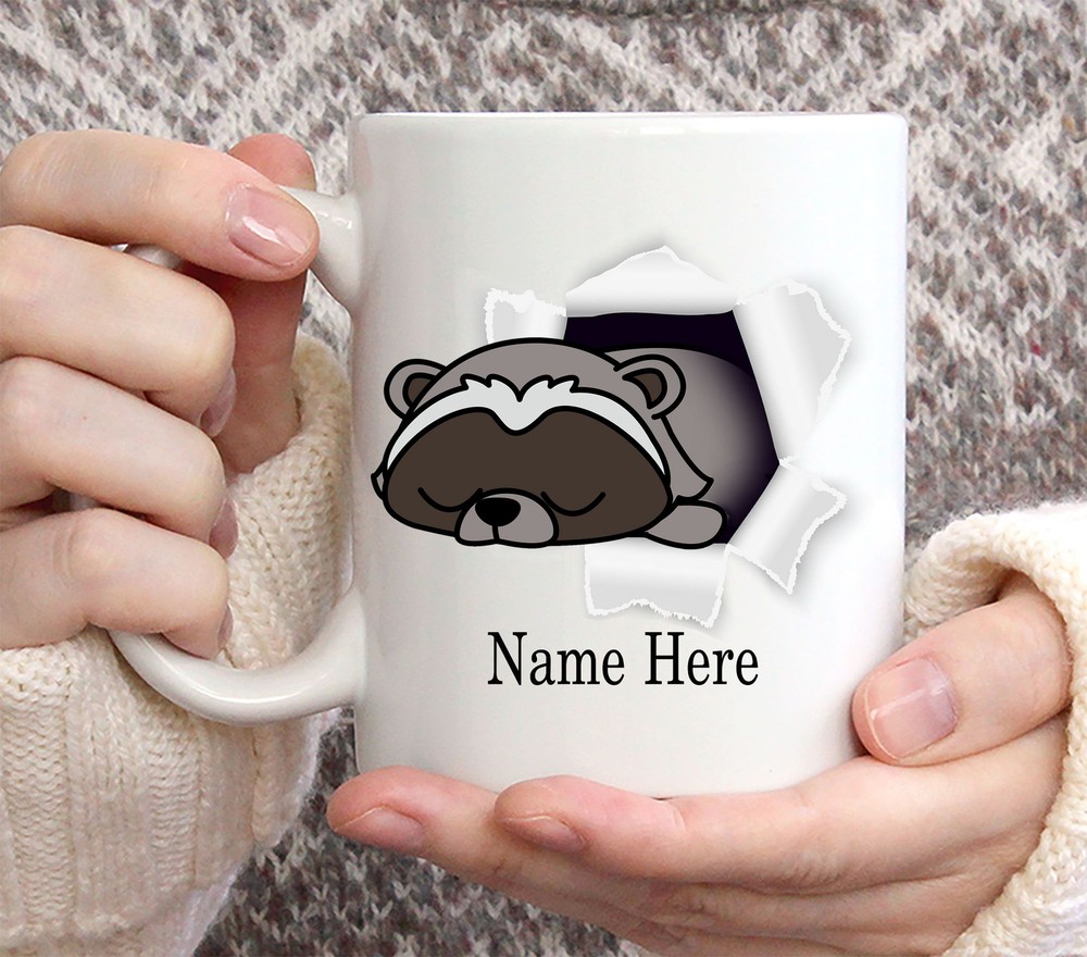 Funny Personalized Raccoon Custom Name Coffee Mug 11oz Raccoon Mug Raccoon Gifts