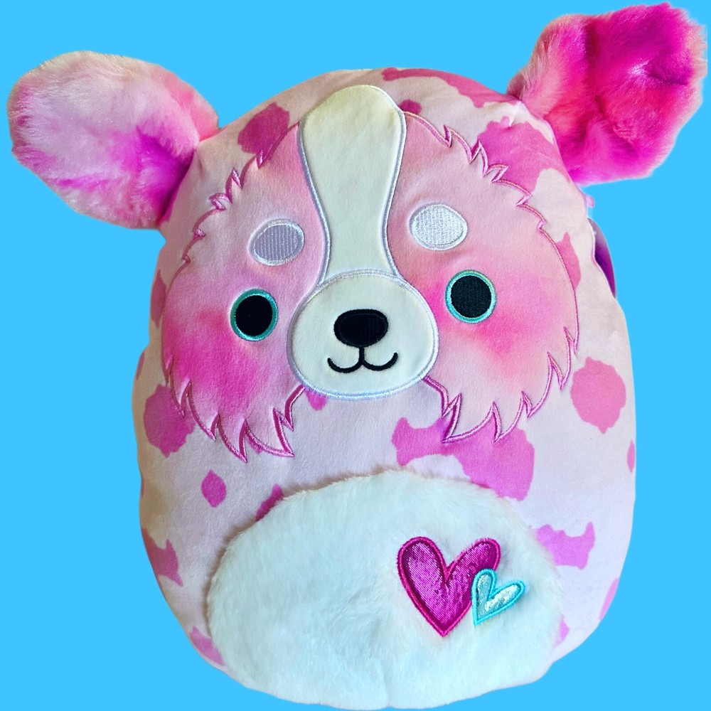 Brand New 14 Inch Rare Pink Squishmallow Magnis the Australian Dog by KellyToy