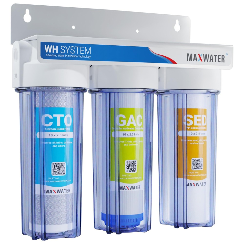 3 Stage (Good for City Water) 10 inch Standard Water Filtration System for Wh...