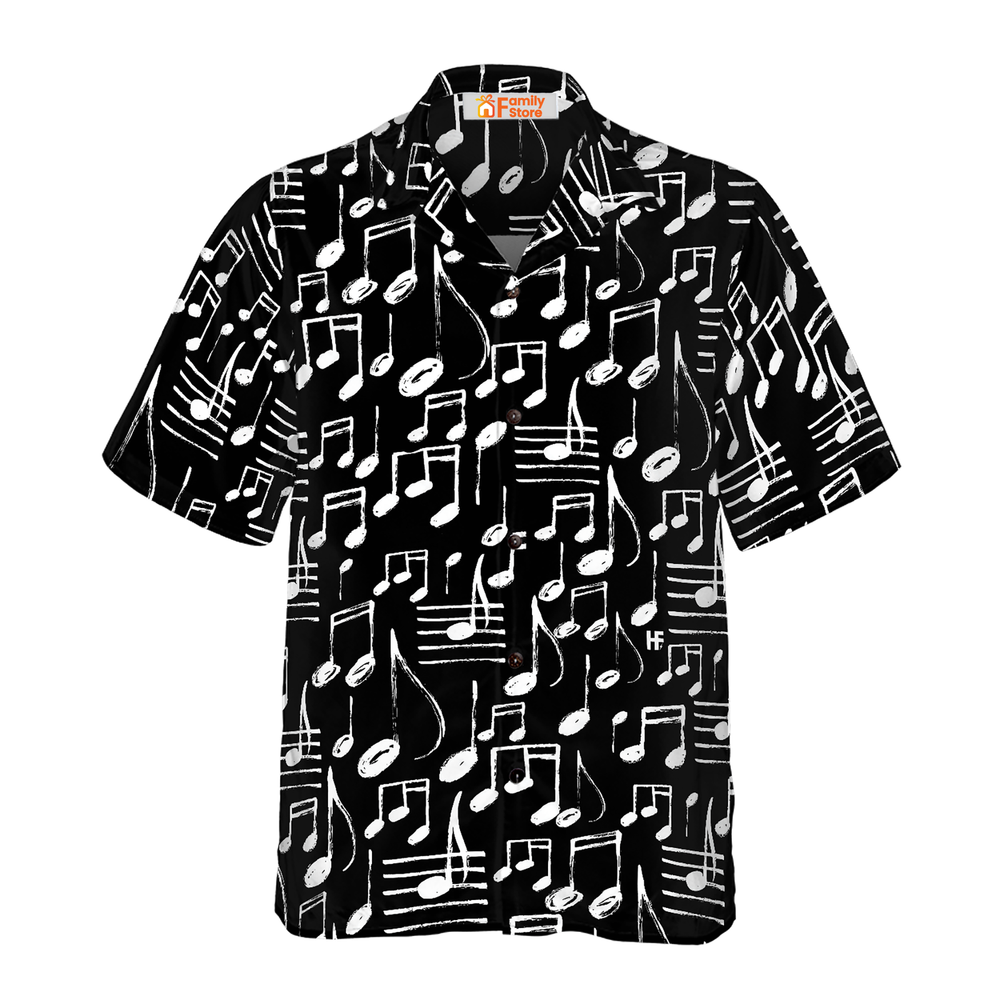Music Note Shirt For Men Hawaiian Shirt For Men US Size Summer Style NEW