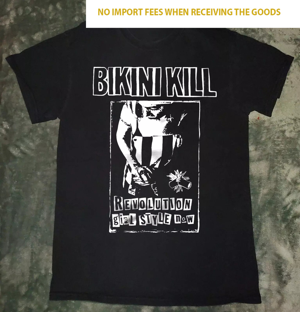 Hot Bikini Kill Band Revolution Girl Style Now Black S-5XL Shirt UE002