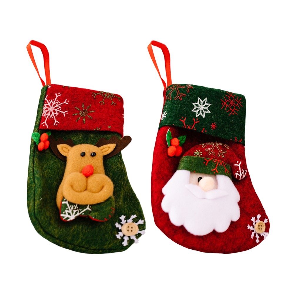 Christmas Stocking Decoration Novelty Santa Elk Stockings Family Christmas Decor