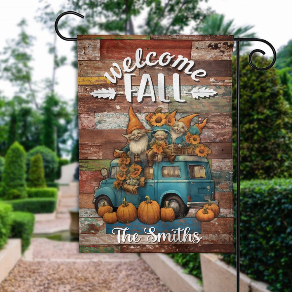 Autumn Gnome Welcome Fall Garden Flag for Seasonal Decor