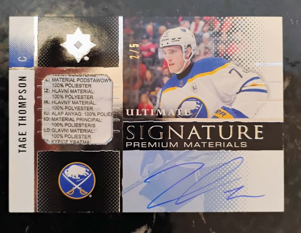 2024-25 Ultimate Collection TAGE THOMPSON USM-TT Signature Patch Tag Auto SP 2/5