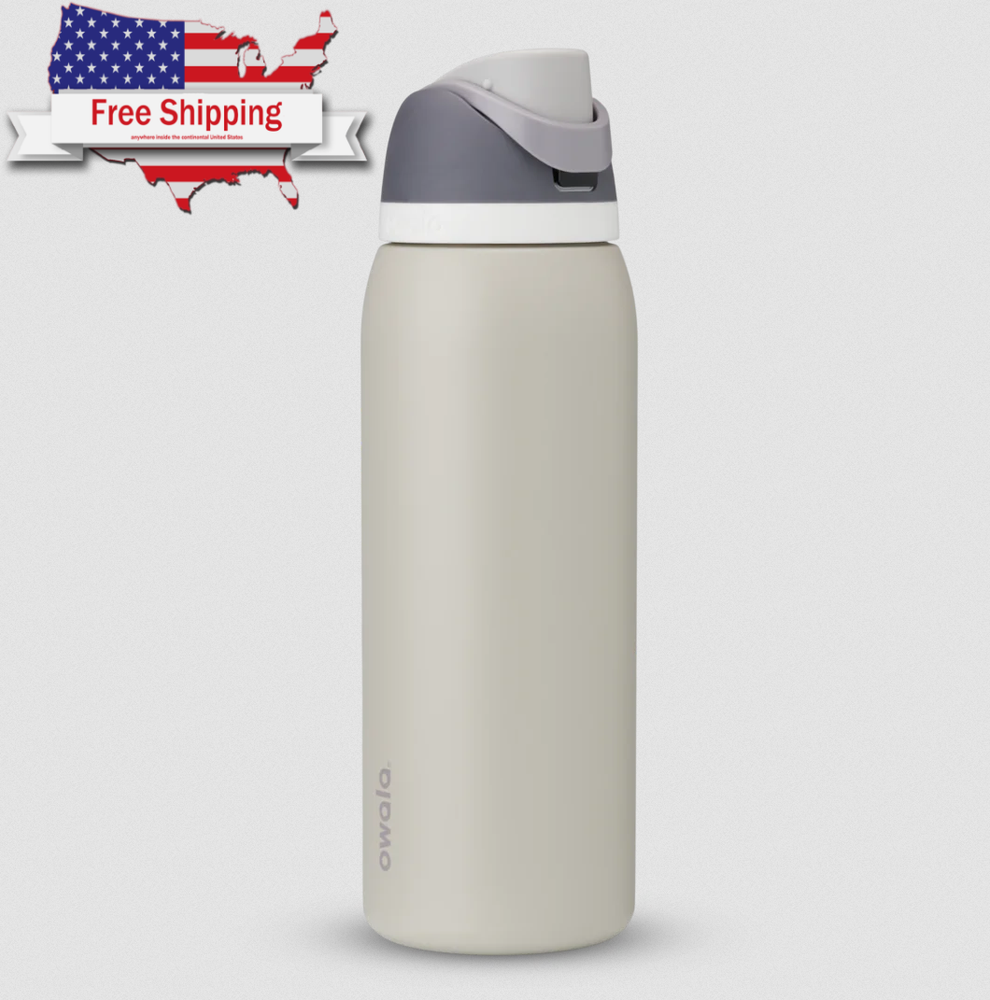 Owala FreeSip Stainless Steel Insulated Water Bottle, 40oz, Rock On.
