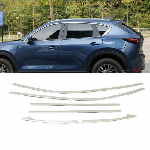 For Mazda CX-5 CX5 2017-24 Silver Steel Upper Window Sill Molding Strip Trim 6X