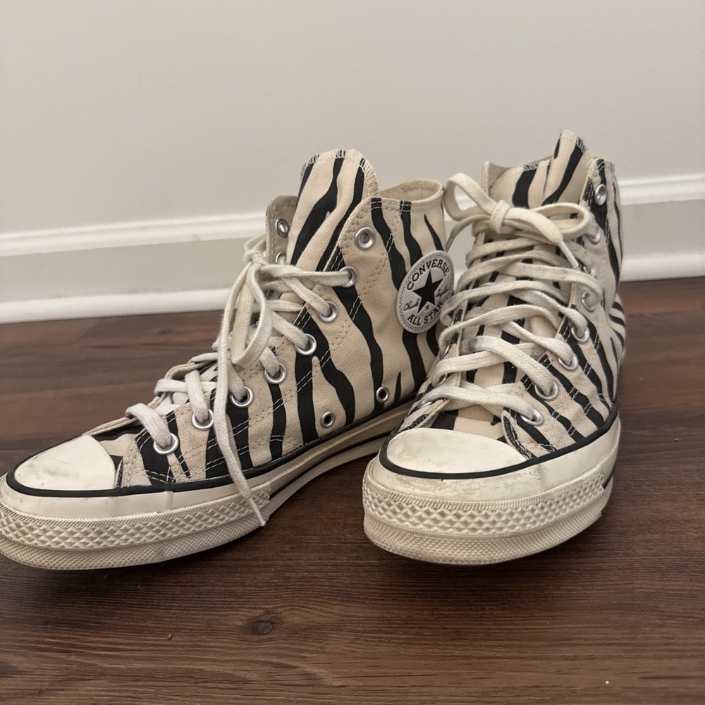 Converse Custom Chuck Taylor All Star 70 High Top Zebra Print Sneakers Size 9