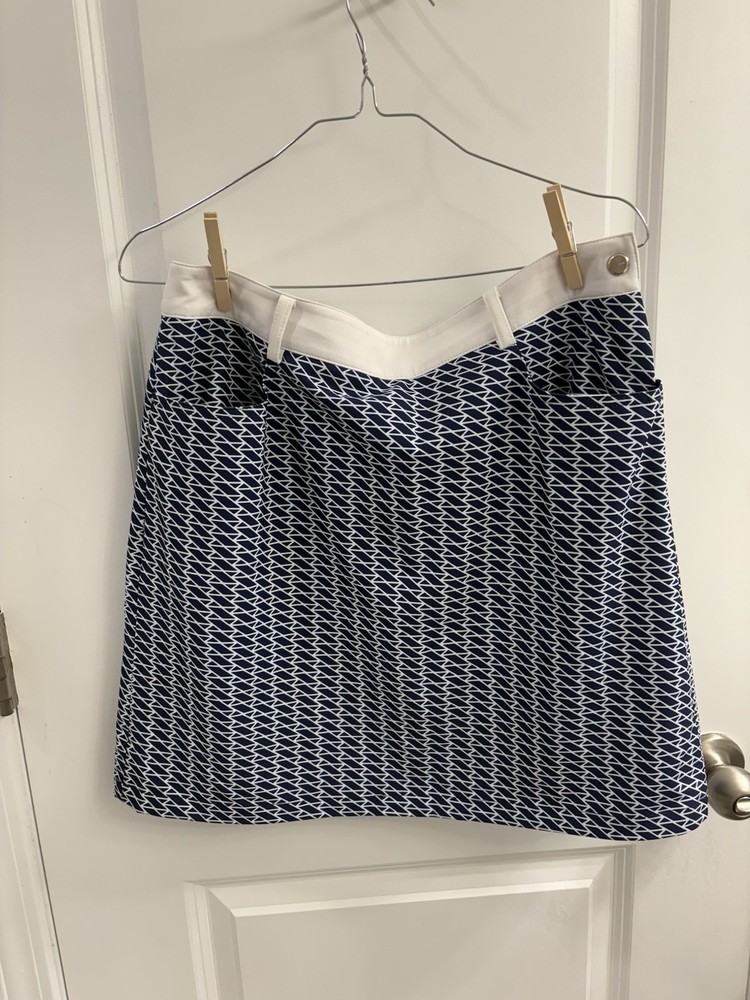 JDX Womens Tennis Golf Skort Blue White Activewear Medium