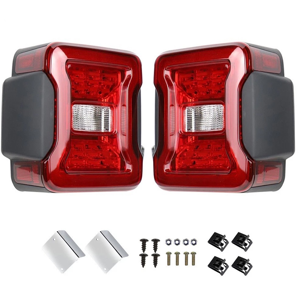 LED Tail Lights For Jeep Wrangler JK JKU 2007-2018 Rear Brake Turn Signal Lamps