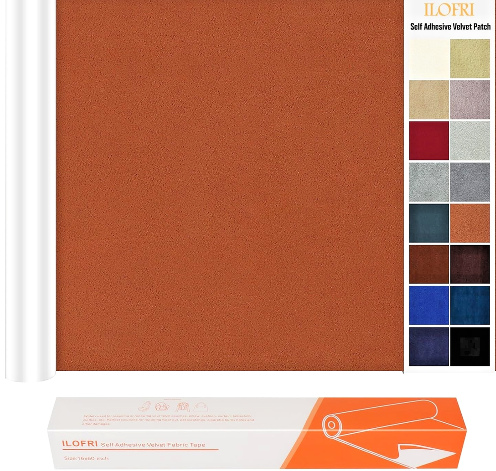 ILOFRI 16x60 Light Brown Fabric Repair Tape for Couches & Upholstery