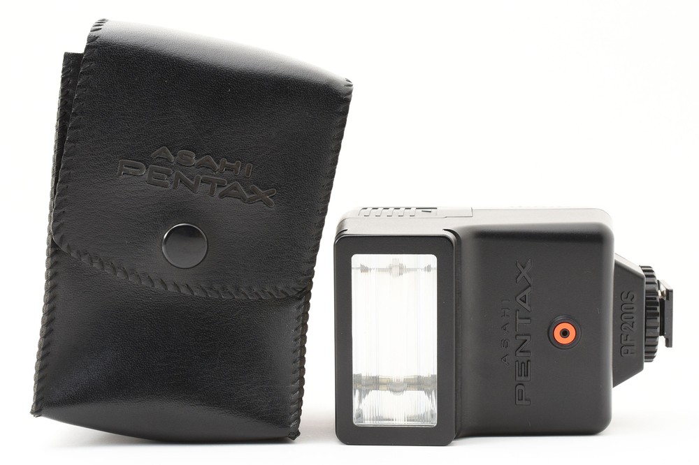 Tested! [Unused] Asahi Pentax AF 200S Shoe Mount Strobe Flash w/ Case From JAPAN