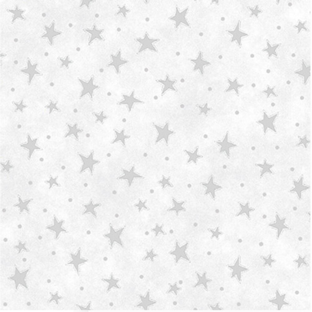 Henry Glass Starry Basics Light Gray Cotton Fabric by the Yard