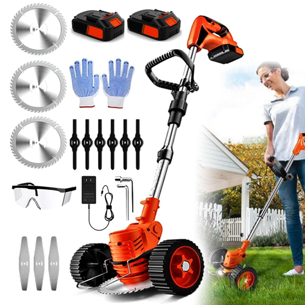 20V Cordless String Trimmer with 2 Batteries for Lawn Edging and Weed Cutting  