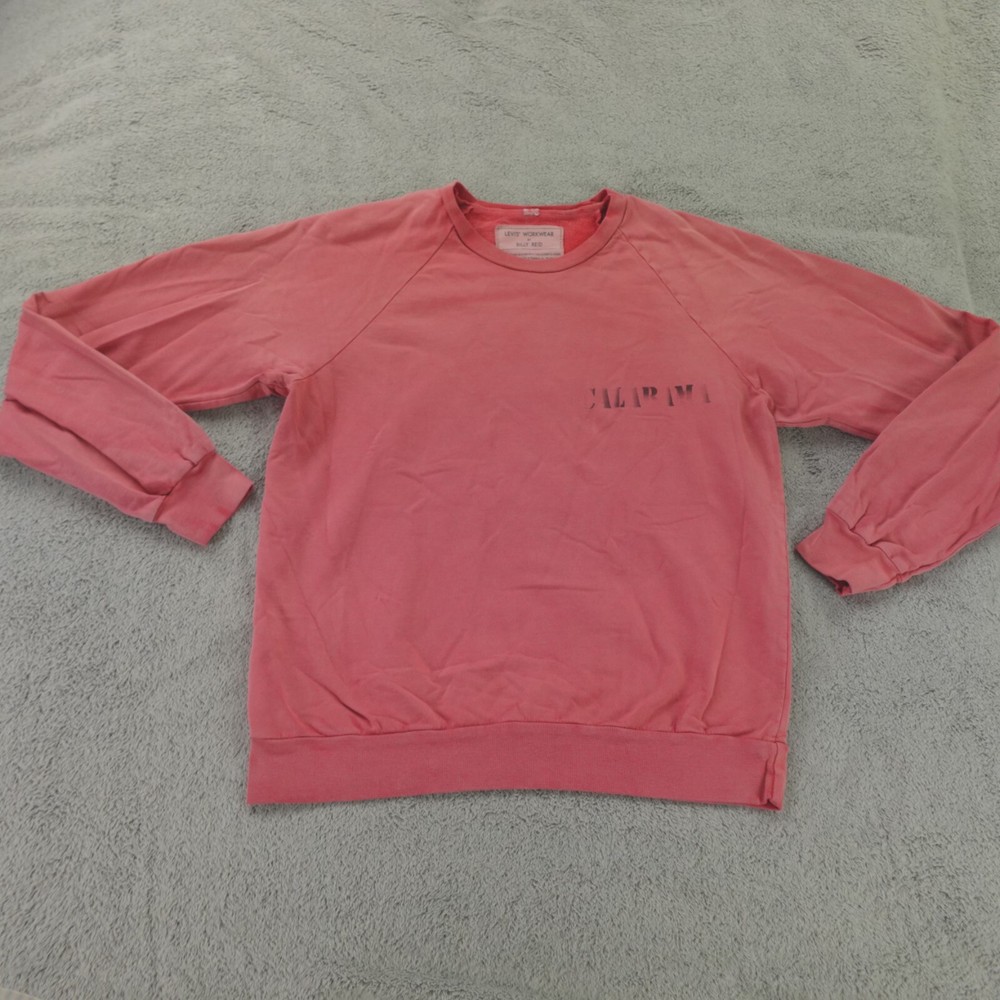 Levis Billy Reid Sweatshirt Medium Faded Red Workwear Calabama Fall 2010 Limited