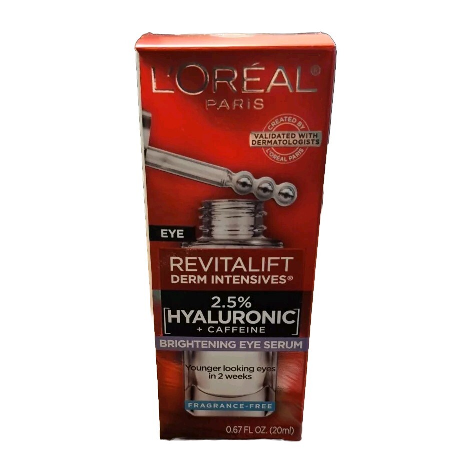 NIB L'OREAL REVITALIFT DERM INTENSIVES BRIGHTENING EYE SERUM 0.67