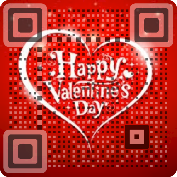 Valentine Day QR code sticker that can send your video!