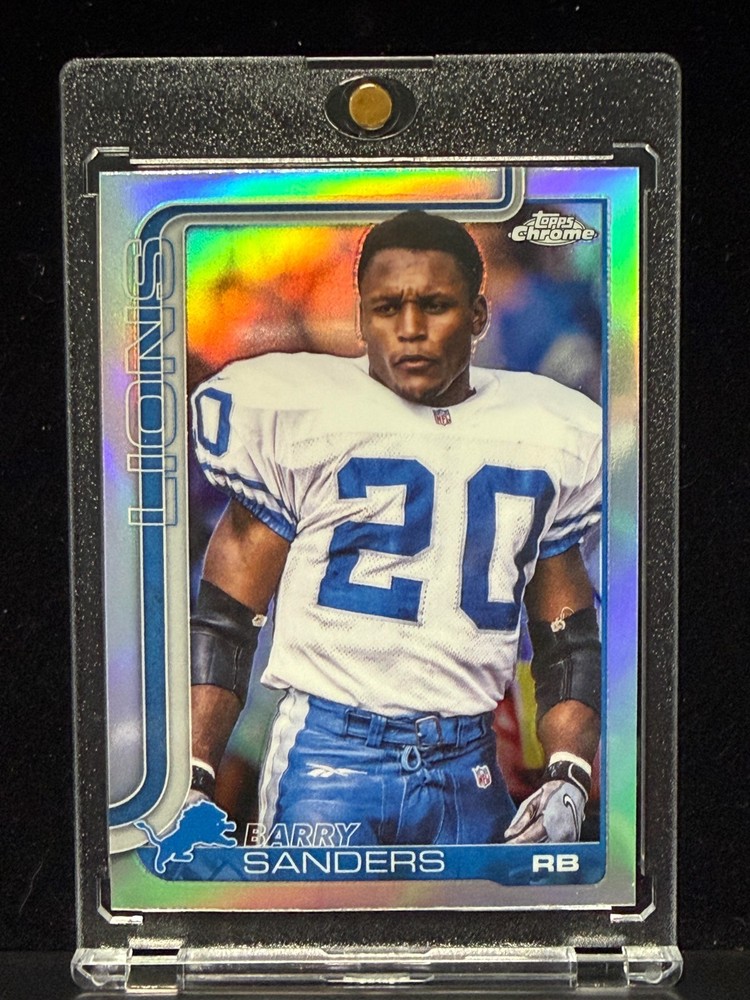 2025 Topps Chrome Barry Sanders #404 Refractor Variation SP Lions