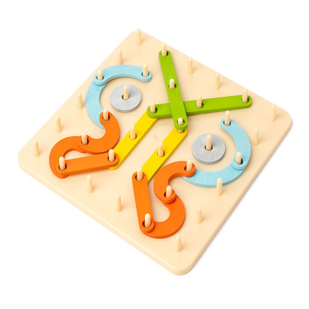 1 Set Wooden Puzzle Fine Hand Movements Entertainment Stud Sheathing Preschool
