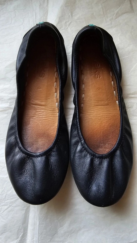 Tieks By Gavrieli Women’s Flat Ballet Leather Shoes Size 6 - Matte Black