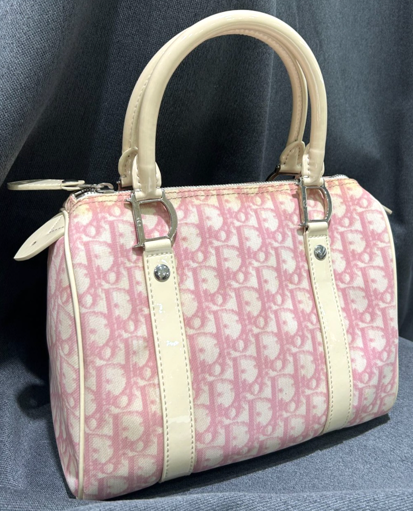 Dior Monogram Boston Handbag in Pink