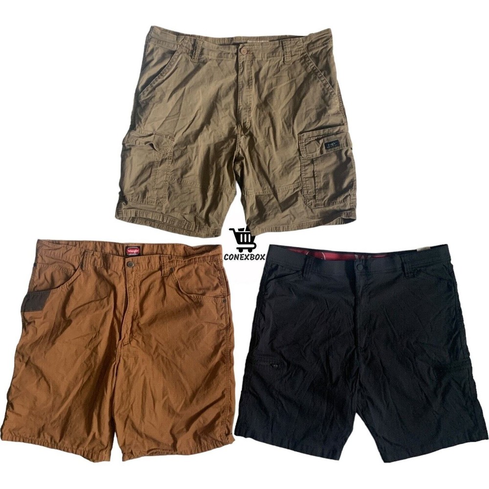 Wrangler Lof Of 3 Men's Size 40 Adult Flat Fronts Shorts