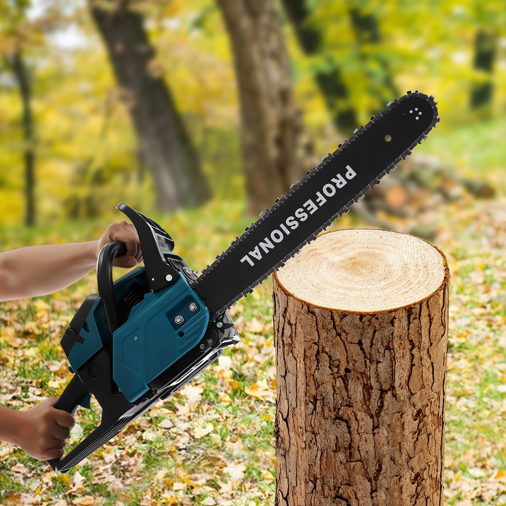58CC 2-Stroke Gas Chainsaw with 20-Inch Bar for Wood Cutting
