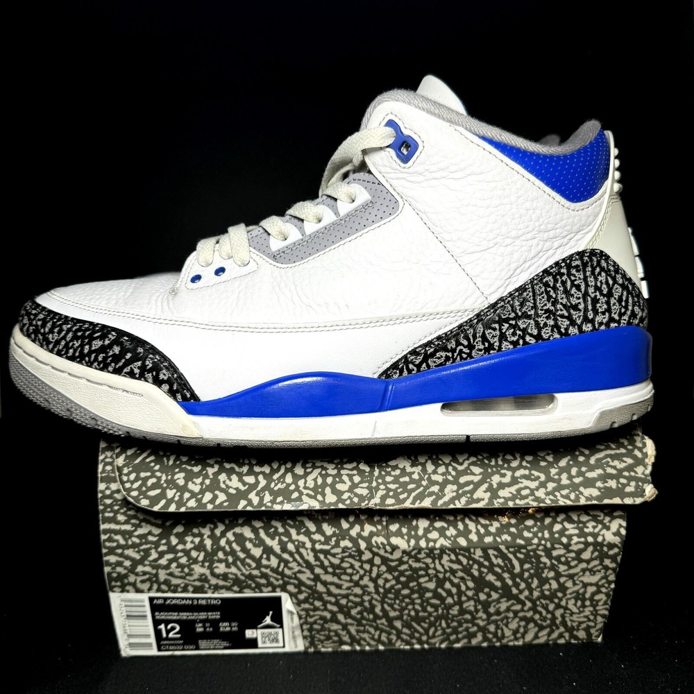 Nike Air Jordan 3 Retro Racer Blue Men's Shoes - Size 12 - CT8532 145