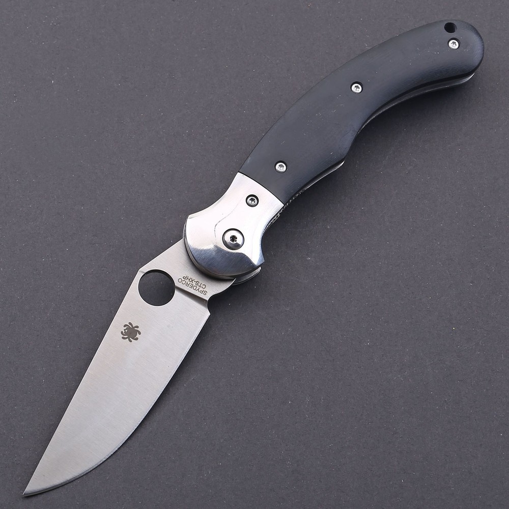 Carbon Steel Folding Knife with Black Handle for Hunting Outdoor Rescue