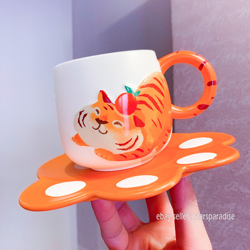 Starbucks 2022 China New Year Tiger 13oz Mug & Saucer Set