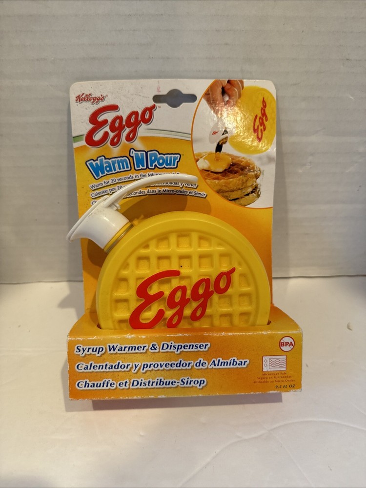 Kellogg's Eggo Waffle Warm and Pour Waffle Shaped Syrup Dispenser For Breakfast