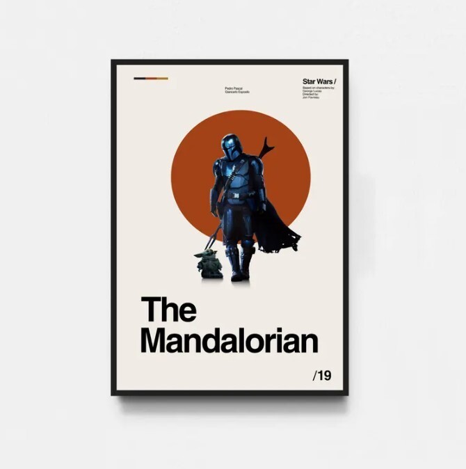 The Mandalorian Star Wars Poster - Premium Print for Fans, Vintage Wall Art, Galactic Decor for Home or Office Space