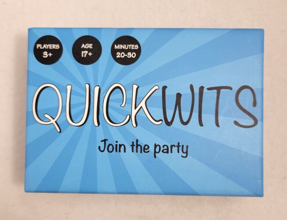 Quickwits Card Game Adult Themes Trivia Charades NEW