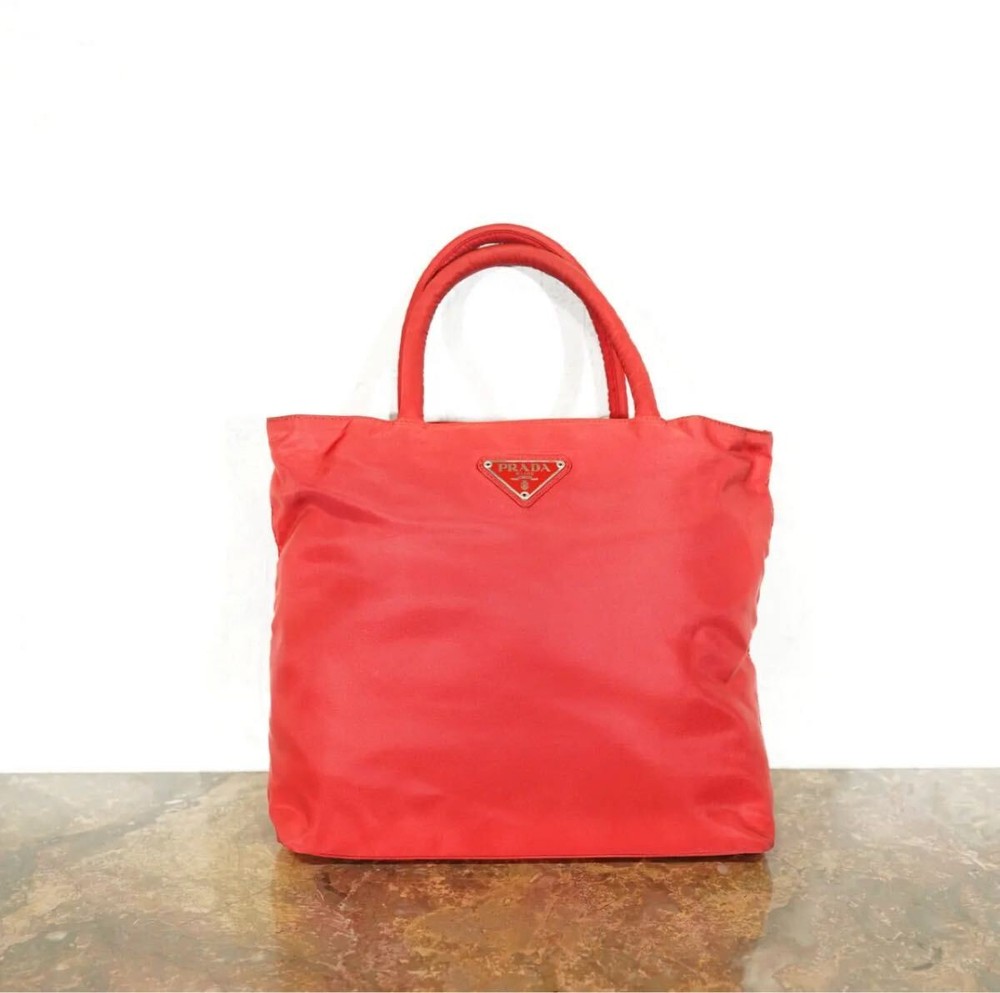 RARE PRADA Nylon Logo Hand Bag Black Shoulder Bag