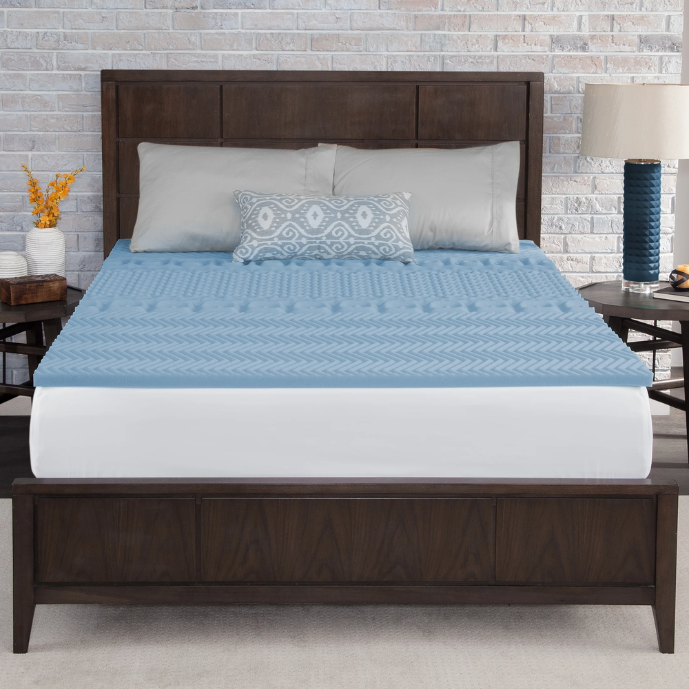1.5-Inch 7-Zone Reversible Queen Memory Foam Mattress Topper